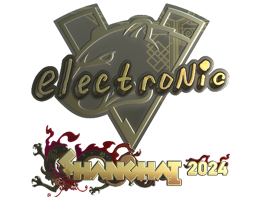 Sticker | electronic (Gold) | Shanghai 2024