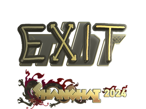 Sticker | exit (Gold) | Shanghai 2024