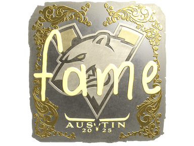 Sticker | fame (Gold) | Austin 2025
