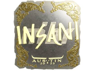 Sticker | insani (Gold) | Austin 2025