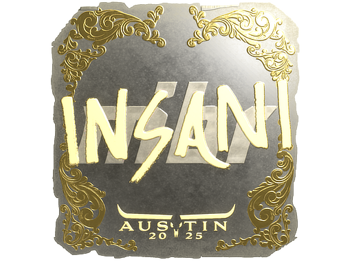 Sticker | insani (Gold) | Austin 2025