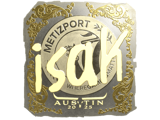 Sticker | isak (Gold) | Austin 2025
