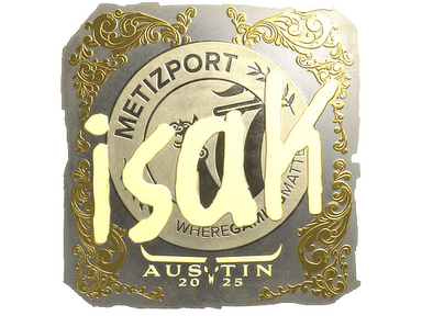 Sticker | isak (Gold) | Austin 2025