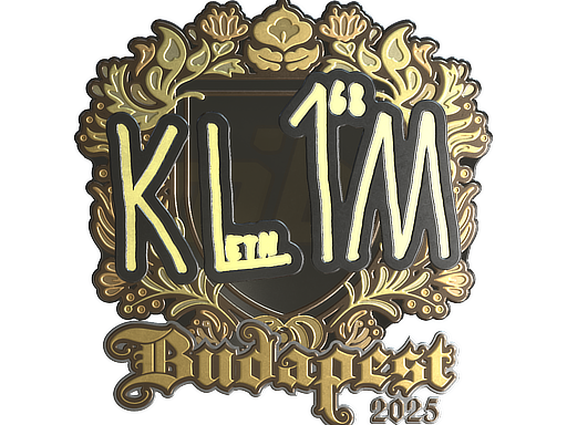 Sticker | kl1m (Gold) | Budapest 2025
