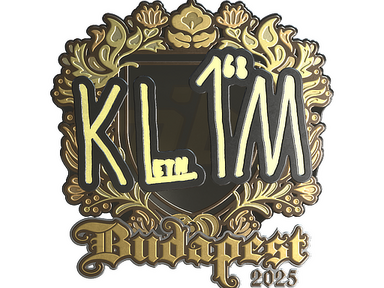Sticker | kl1m (Gold) | Budapest 2025