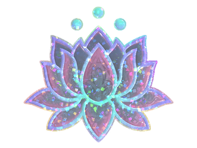 Sticker | Lotus (Glitter)