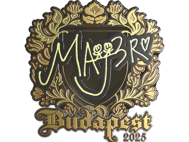 Sticker | MAJ3R (Gold) | Budapest 2025
