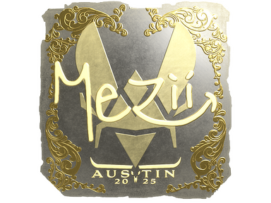 Sticker | mezii (Gold) | Austin 2025