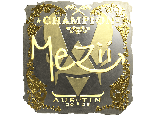 Sticker | mezii (Gold, Champion) | Austin 2025