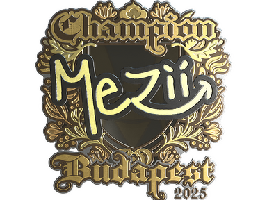 Sticker | mezii (Gold, Champion) | Budapest 2025