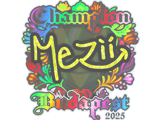 Sticker | mezii (Holo, Champion) | Budapest 2025
