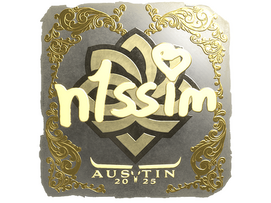 Sticker | n1ssim (Gold) | Austin 2025