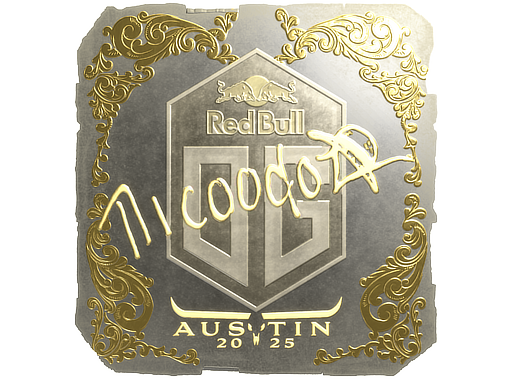 Sticker | nicoodoz (Gold) | Austin 2025