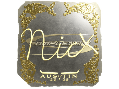Sticker | nicx (Gold) | Austin 2025