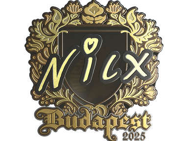 Sticker | nicx (Gold) | Budapest 2025