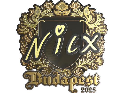 Sticker | nicx (Gold) | Budapest 2025
