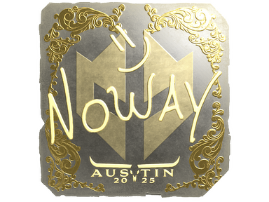 Sticker | noway (Gold) | Austin 2025