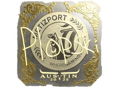 Sticker | Plopski (Gold) | Austin 2025