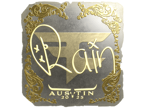 Sticker | rain (Gold) | Austin 2025