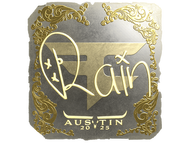 Sticker | rain (Gold) | Austin 2025