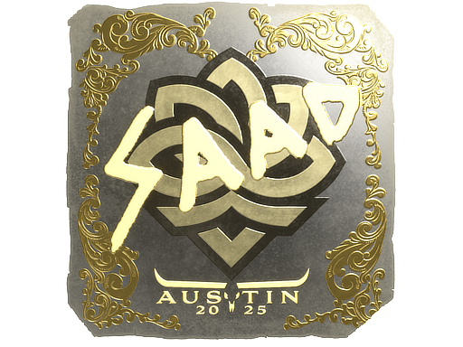 Sticker | saadzin (Gold) | Austin 2025