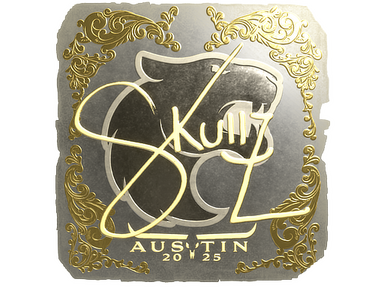 Sticker | skullz (Gold) | Austin 2025