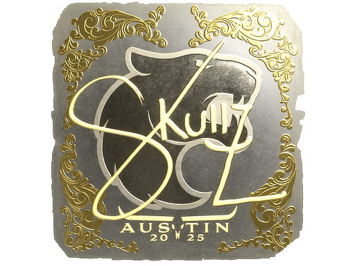 Sticker | skullz (Gold) | Austin 2025