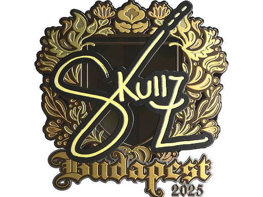 Sticker | skullz (Gold) | Budapest 2025