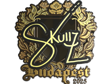 Sticker | skullz (Gold) | Budapest 2025
