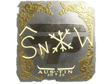 Sticker | snow (Gold) | Austin 2025