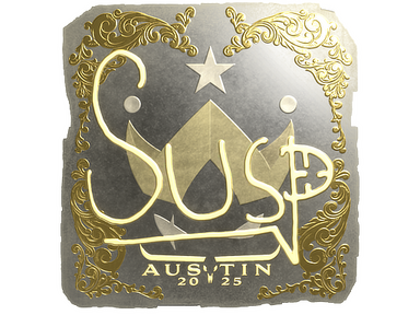 Sticker | susp (Gold) | Austin 2025