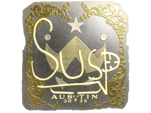 Sticker | susp (Gold) | Austin 2025
