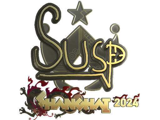 Sticker | susp (Gold) | Shanghai 2024