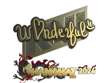 Sticker | w0nderful (Gold) | Shanghai 2024