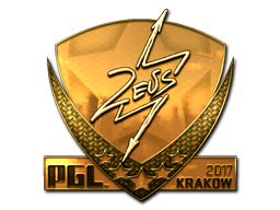 Sticker | Zeus (Gold) | Krakow 2017