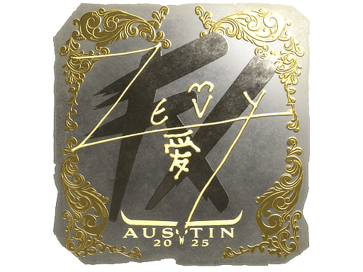 Sticker | zevy (Gold) | Austin 2025