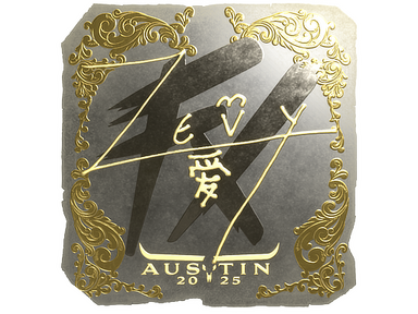 Sticker | zevy (Gold) | Austin 2025