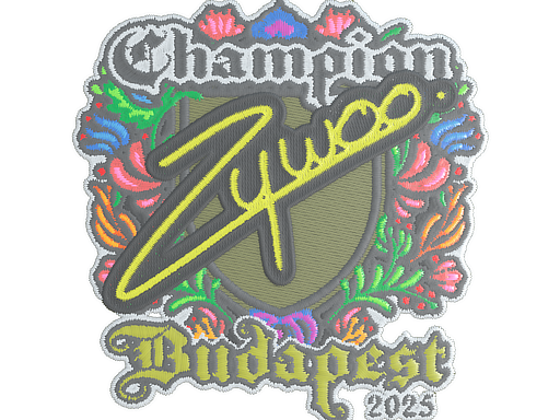 Sticker | ZywOo (Embroidered, Champion) | Budapest 2025