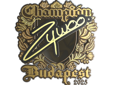 Sticker | ZywOo (Gold, Champion) | Budapest 2025