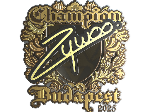 Sticker | ZywOo (Gold, Champion) | Budapest 2025