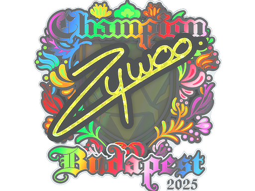 Sticker | ZywOo (Holo, Champion) | Budapest 2025
